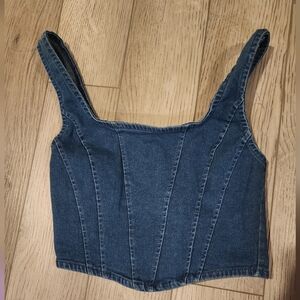 Denim Blue Women's Crop Top